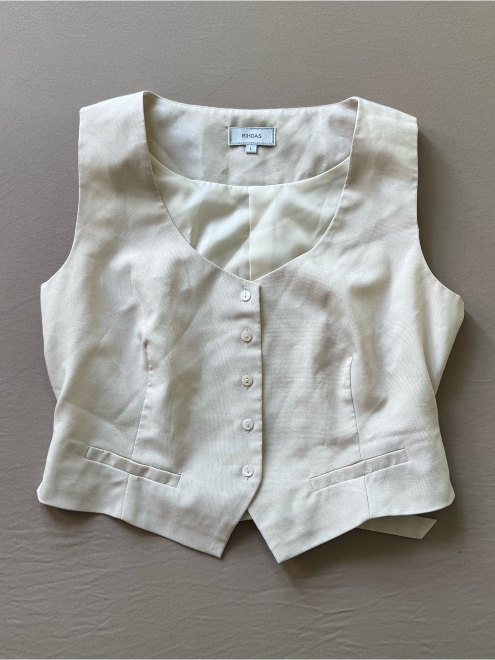 VINTAGE RIHOAS Single-Breasted Tailored Waistcoat Vest